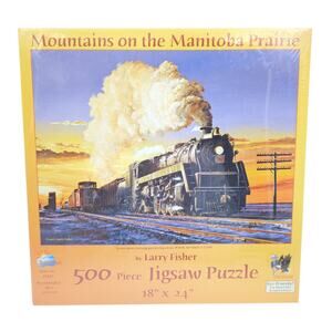 SunsOut Mountains on the Manitoba Prairie 500 Piece Jigsaw Puzzle Larry Fisher